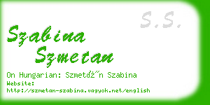 szabina szmetan business card